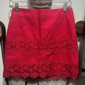 J. Crew Red Skirt